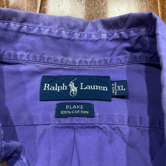 Ralph Lauren Vintage Light Purple Button Down Blake Shirt Men's Size XL - Picture 7 of 7